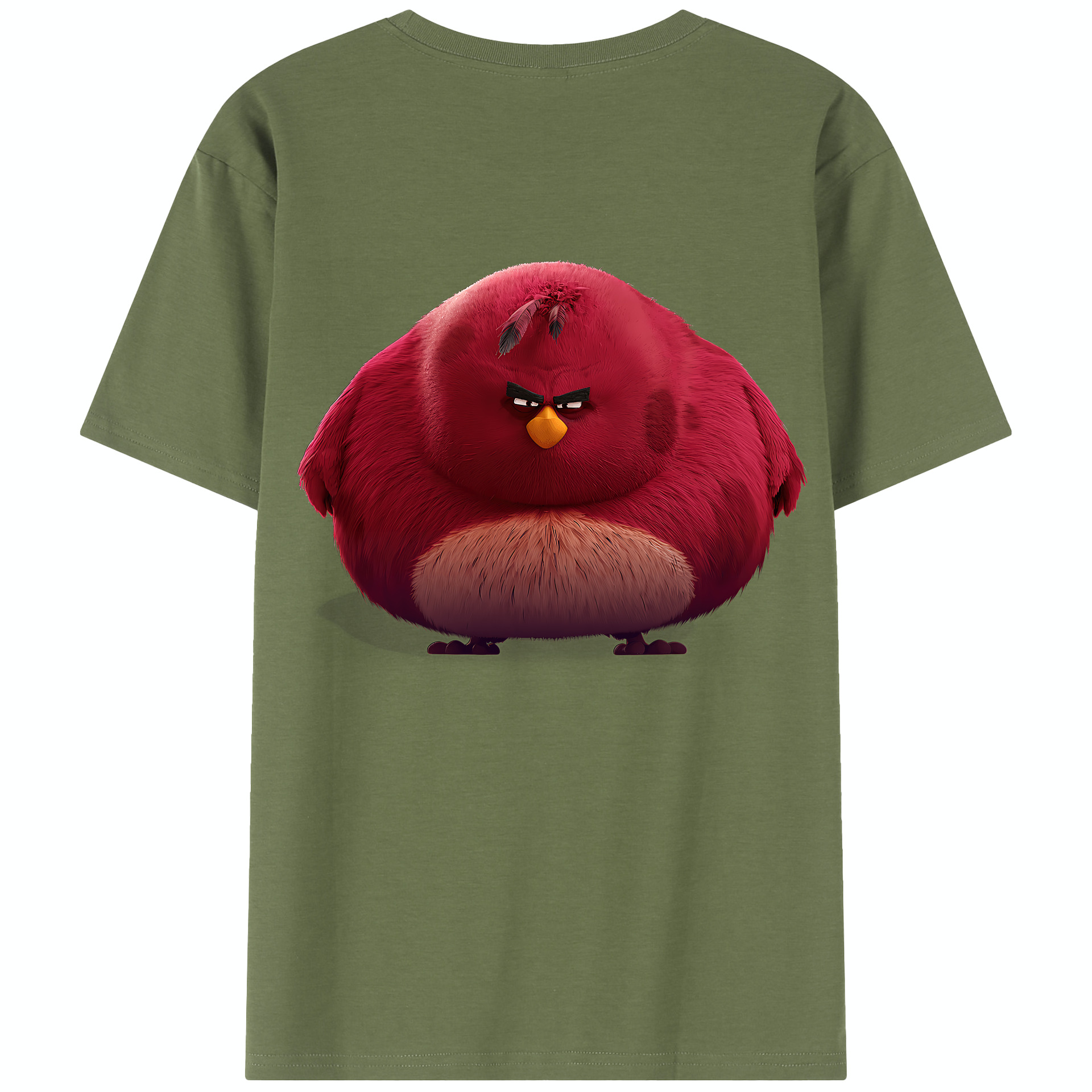 （画像用） Angry Birds アングリーバード 綿100％半袖Tシャツ（背面プリント）